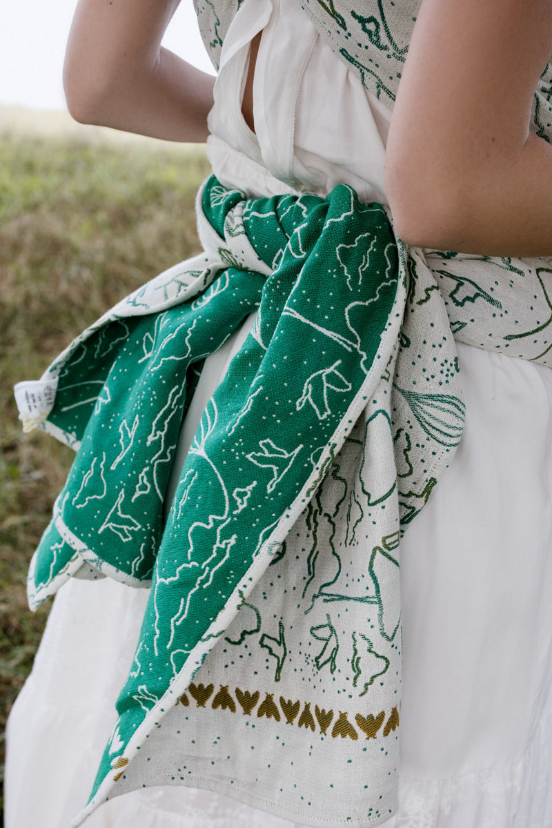Écharpe BURTON Vert Pâle Zébrée - Neuve Avec étiquettes - Fabriquée En Italie - Polyester